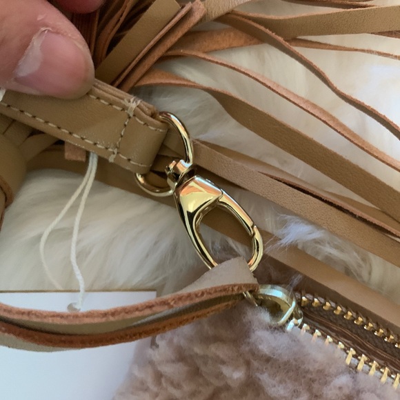 SOLD OUT ❤️Ulla Johnson Kruz Faux Shearling Clutch Pouch Bag - Picture 7 of 8